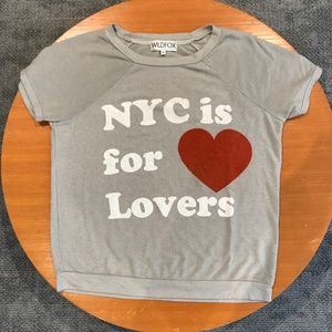 Wildfox 'NYC is for Lovers' Camden Top Grey sz. S